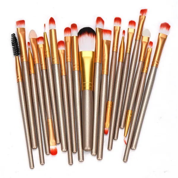 20 Pcs Makeup Brushes Toiletry Kit Pro Eyeshadow Cosmetic Face Brushes Blusher Powder Foundation Tool Concealer Make Up Brush 2