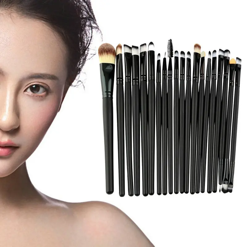 20 Pcs Makeup Powder Foundation Eyeshadow Eyeliner Lip Cosmetic Brushes Set 1