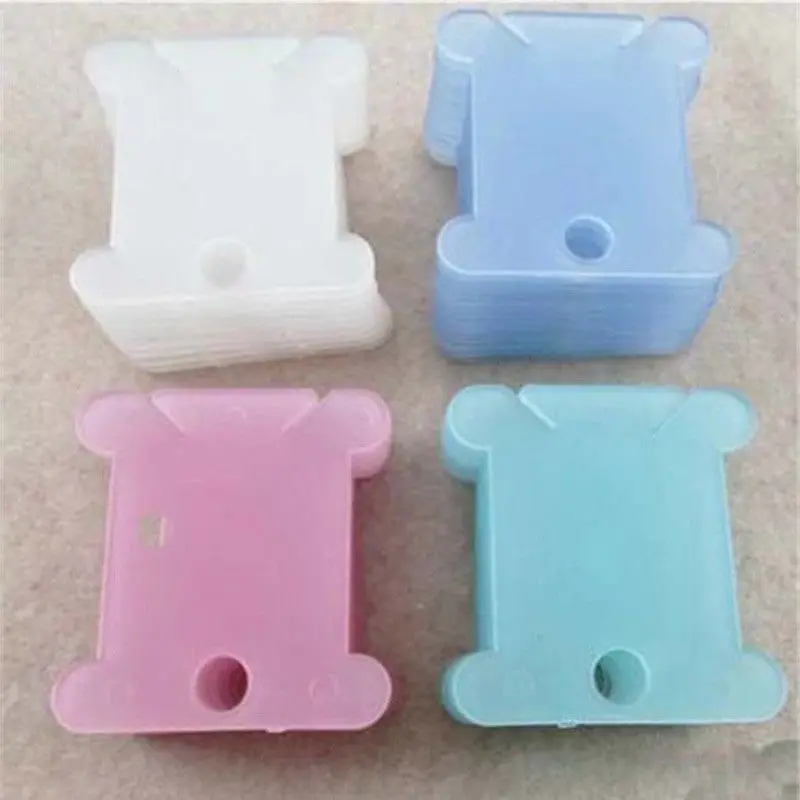20 Pieces Cross Stitch Tool Wire Plate Line Plastic Winding Sheet 70140 1