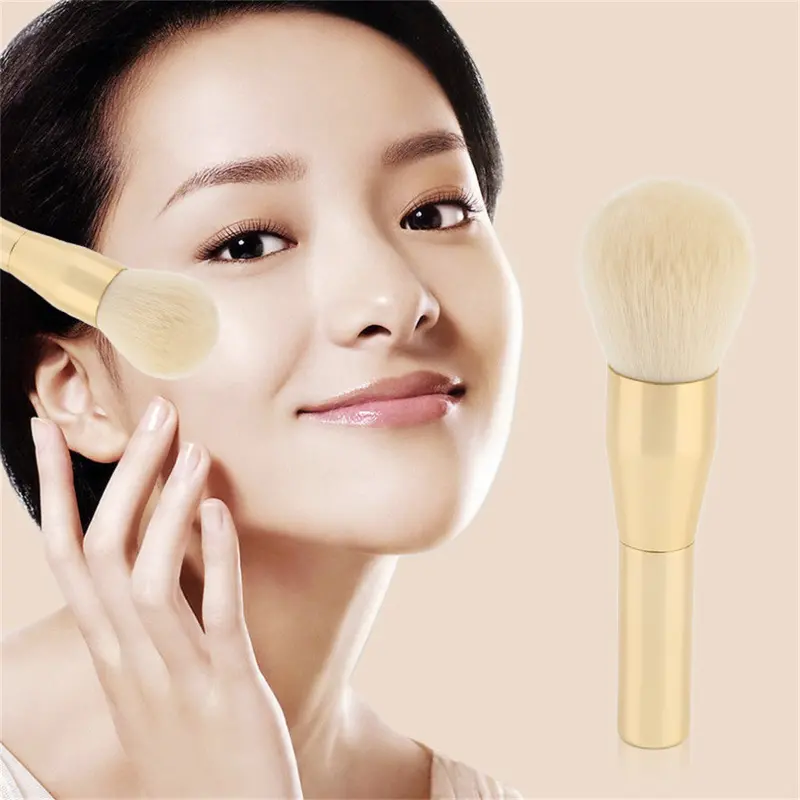 20016 Foundation Blender Powder Makeup Smooth Blusher Brush Flat Cosmetic Brushes Golden Tude 1