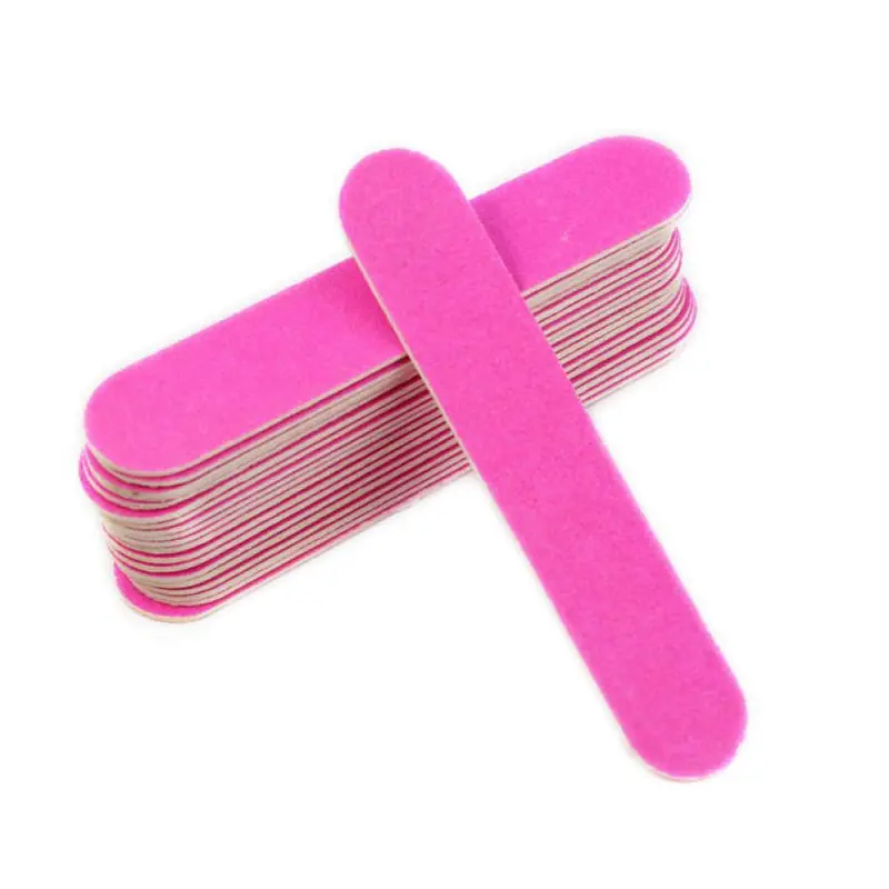 20Pc Pink Nail Art Manicure Buffer Buffing Sanding Files Crescent Sandpaper Grit 1