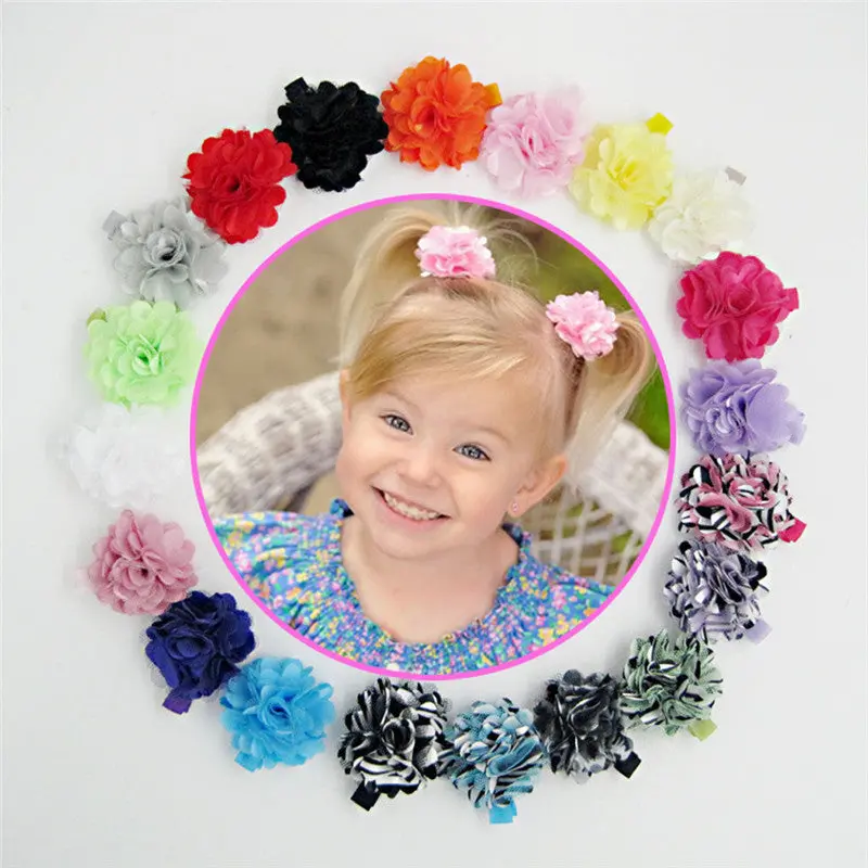 20Pcs Cute Toddler Mini Ribbon Bow Lace Hair Hairpins 1