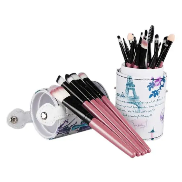 20Pcs Maange Professional Makeup Brushes Leather Cup Holder Case Foundation Eyeshadow Ovale Makeup Brush Cosmetics Tool 4