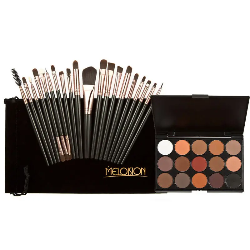 20Pcs Makeup Brushes 15 Colors Shimmer Matte Eye Shadow Pressional Makeup Eyeshadow Palette Beauty Make Up 1