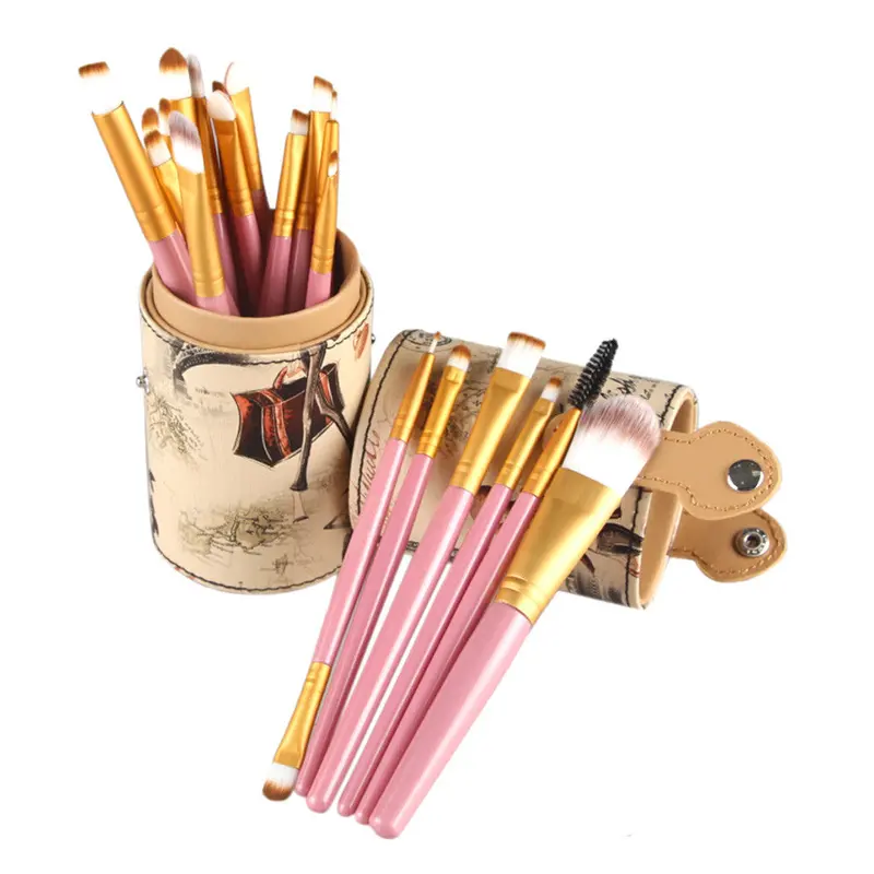20Pcs Makeup Brushes +Leather Cup Holder Case For Brush Cosmetic Powder Foundation Tool Eyeshadow Brush Blusher 2