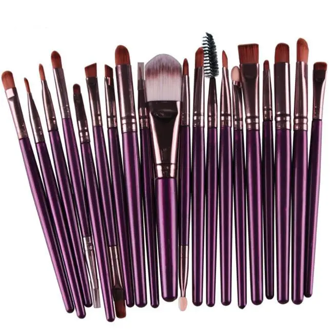 20Pcs Makeup Brushes Pro Powder Blush Foundation Eyeshadow Eyeliner Lip Cosmetic Brush Kit Beauty Tools Make-Up Toiletry Kit 8