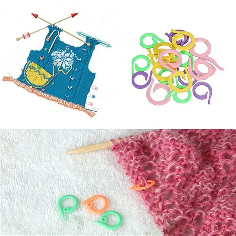 20Pcs/Pack Cute Knitting Crochet Craft Locking Stitch Markers Holder Needle Clip Craft 70138 1