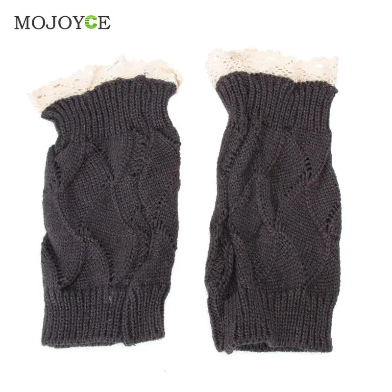 22-25Cm Lace Knee High Boot Short Knitting Boots With Button Women Warm Leg Knitted Crochet Long Warm Warmers 1