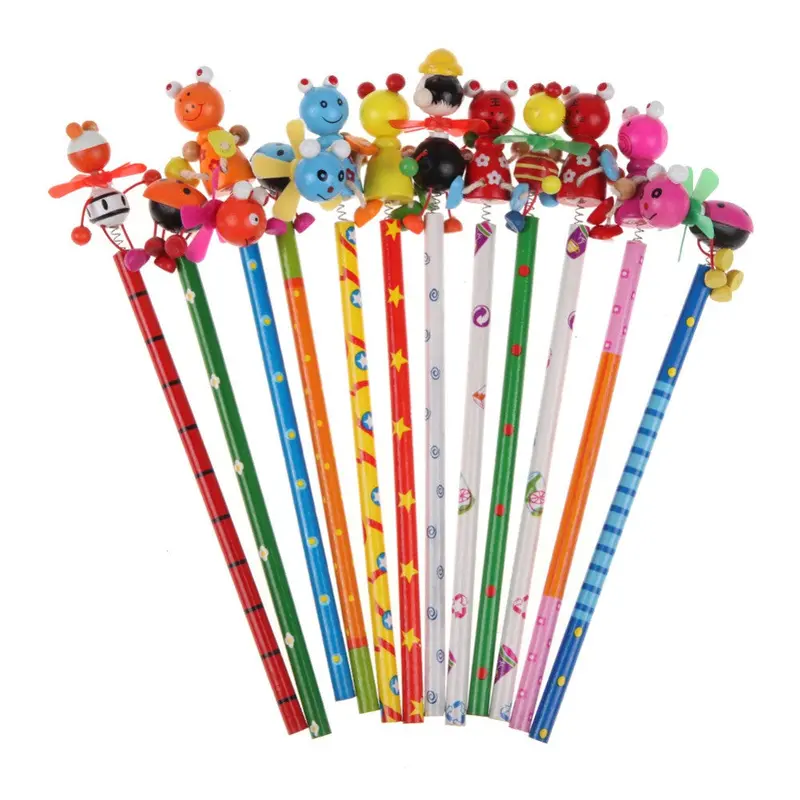 22.5Cm Wooden Toys Windmill Pencil Animal Design Creative Gifts Kids Toy Pencil Toy 1