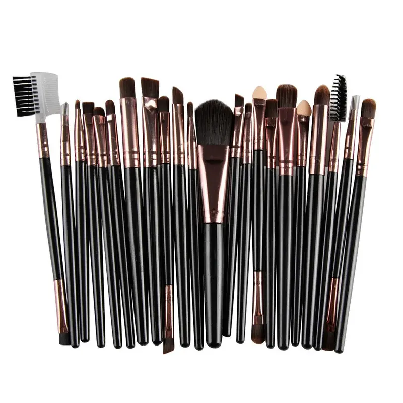 22Pcs Maange Rose Gold Makeup Brushes Professional Cosmetics Eyebrow Powder Foundation Ovale Makeup Brush Maquillage Tool 1