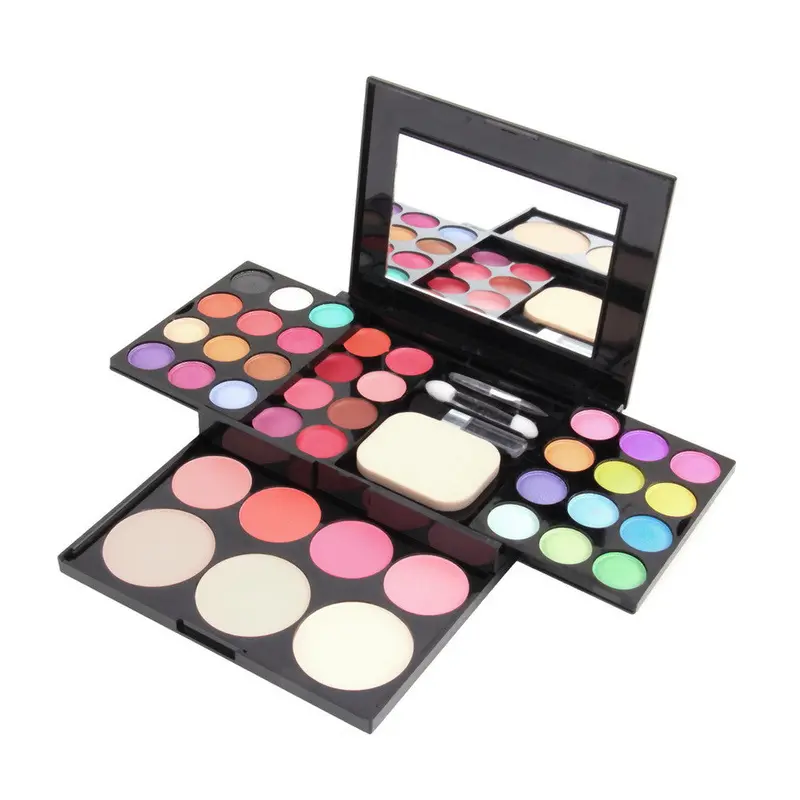 24 Color Palette Eyeshadow Make Up Palette Set Eyeshadow Lip Gloss Foundation Powder Blusher Puff Tool 1