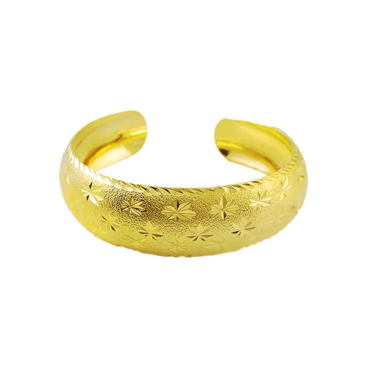 24K Gold Plated Charms Bangle Women Bracelet Personalized Hbb 45 1