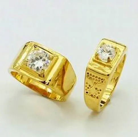 24K Gold Plated Mens Jewelry Sets Yellow Gold Golden Ring Rings Yhds 22 2