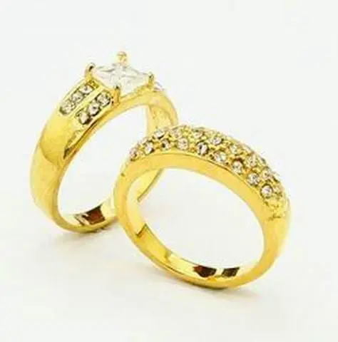 24K Gold Plated Mens Jewelry Sets Yellow Gold Golden Ring Rings Yhds 24 1