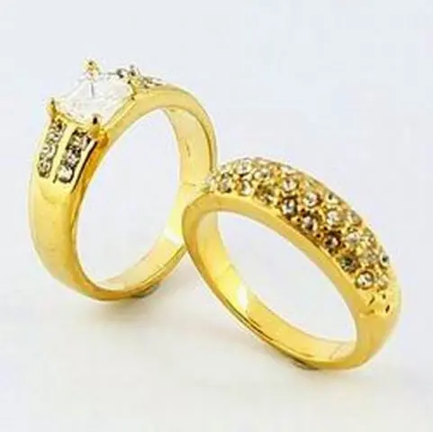 24K Gold Plated Mens Jewelry Sets Yellow Gold Golden Ring Rings Yhds 24 2