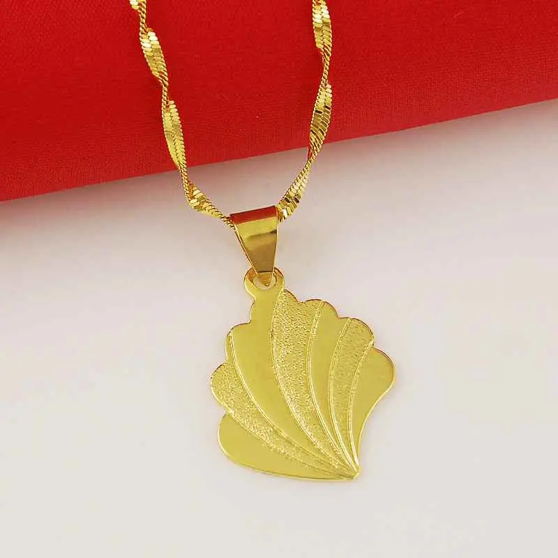 24K Gold Plated Necklaces Peach Collier Femme Charms274 6
