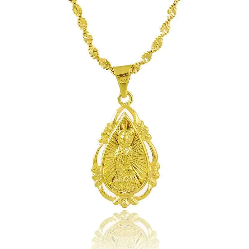 24K Gold Plated Necklaces & Pendants Buddha Bead Necklace Elegant269 1