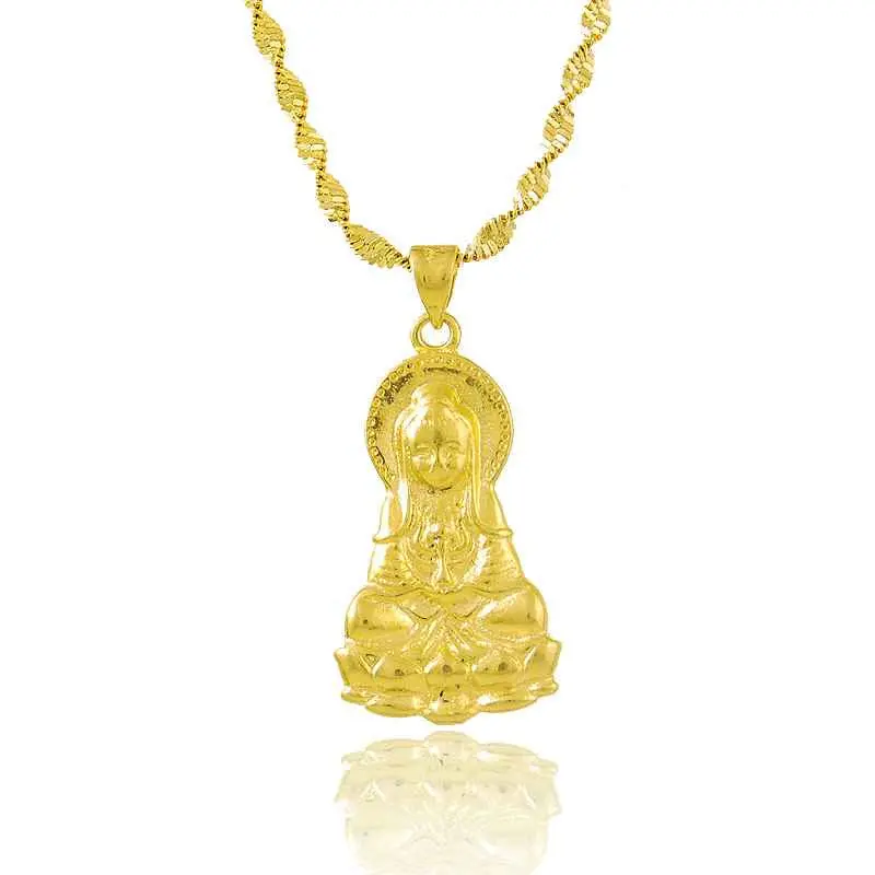 24K Gold Plated Necklaces & Pendants Buddha Bead Necklace Elegant269 3
