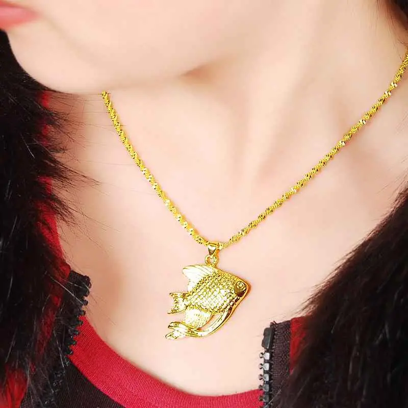 24K Gold Plated Pendant Necklace Hello Kitty Collier Hand Madeball267 1