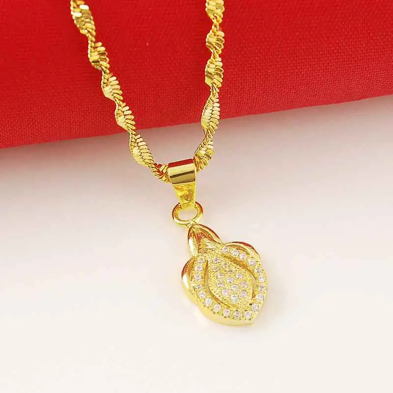 24K Gold Plated Pendants Big Drop Corrente De Prata Masculina Bijoux278 3