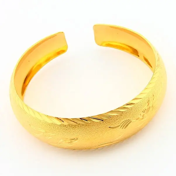 24K Gp Gold Plated Mens Jewelry Bangle Yellow Gold Golden Bracelet Bangle Yhdb  2 1