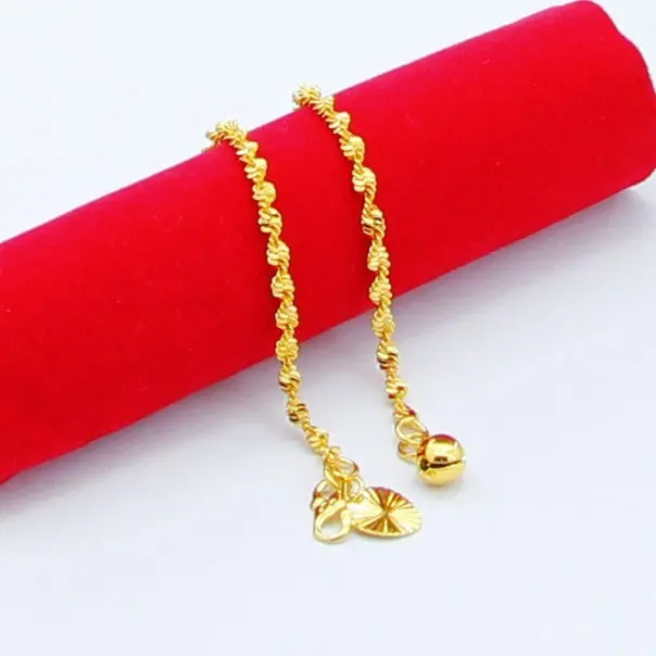 24K Gp Gold Plated Mens Jewelry Bracelet Yellow Gold Golden Bracelet Bangle Yhdh 26 2