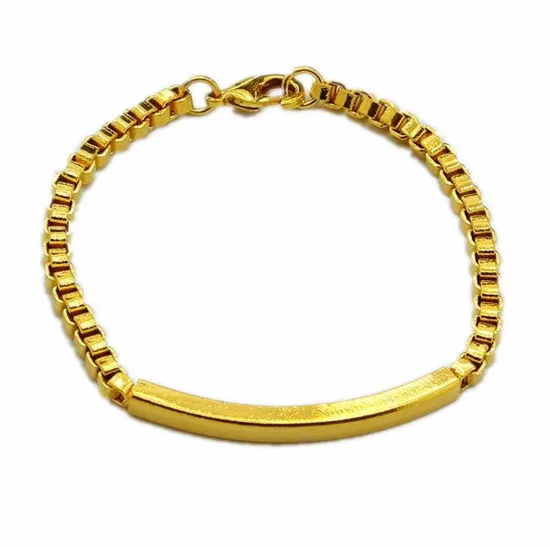 24K Gp Gold Plated Mens Jewelry Bracelet Yellow Gold Golden Bracelet Bangle Yhdh  7 1