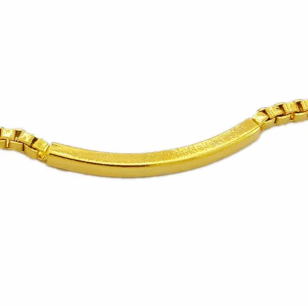 24K Gp Gold Plated Mens Jewelry Bracelet Yellow Gold Golden Bracelet Bangle Yhdh 7 2
