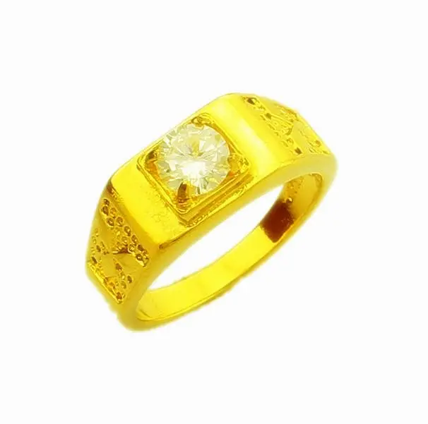24K Gp Gold Plated Mens&Women Jewelry Ring Yellow Gold Golden Finger Ring Yhdr 23 3