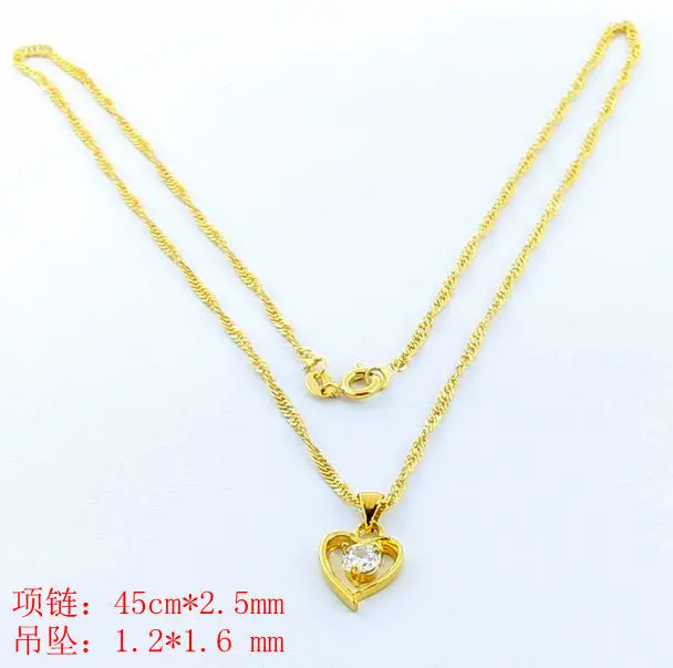 24K Gp Gold Plated Necklace Mens & Women Yellow Gold Golden Jewelry Necklace Yhdn 17 1