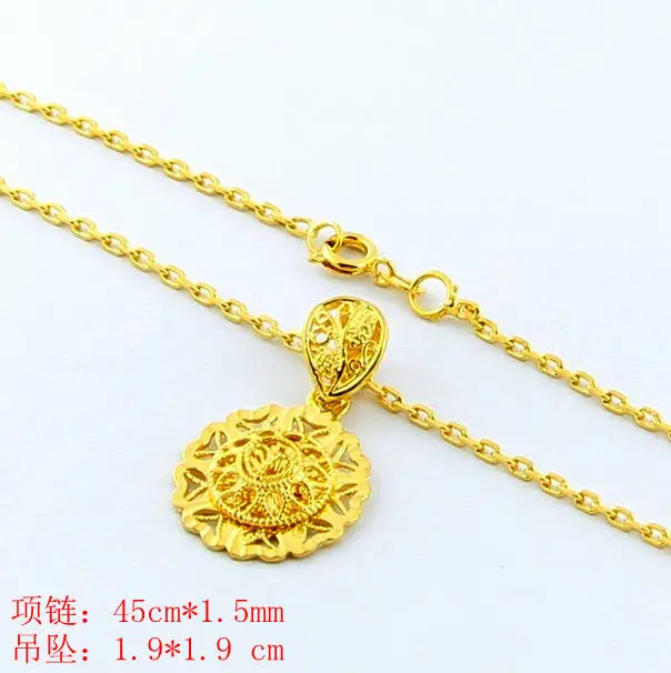 24K Gp Gold Plated Necklace Mens & Women Yellow Gold Golden Jewelry Necklace Yhdn 33 1