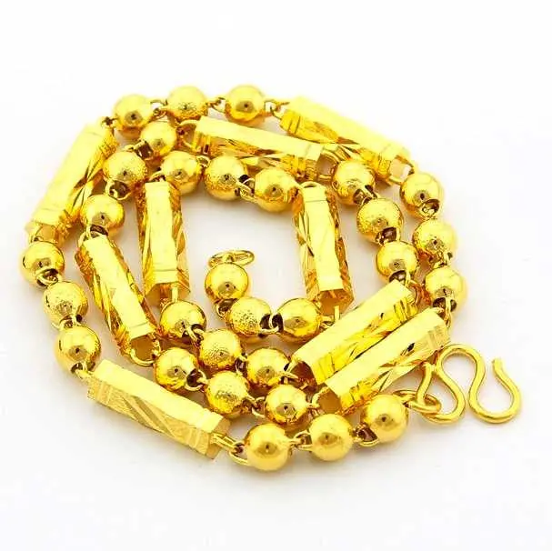 24K Gp Gold Plated Necklace Mens & Women Yellow Gold Golden Jewelry Necklace Yhdn 53 1