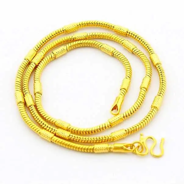 24K Gp Gold Plated Necklace Mens & Women Yellow Gold Golden Jewelry Necklace Yhdn 54 1