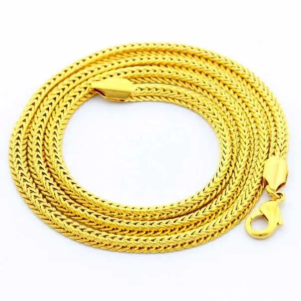 24K Gp Gold Plated Necklace Mens & Women Yellow Gold Golden Jewelry Necklace Yhdn 56 1