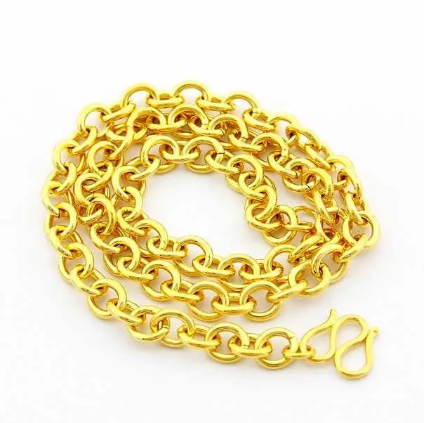 24K Gp Gold Plated Necklace Mens & Women Yellow Gold Golden Jewelry Necklace Yhdn 58 1