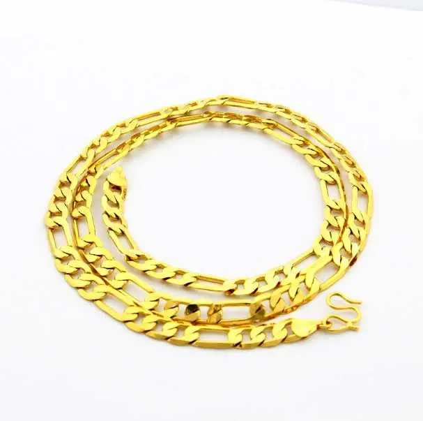 24K Gp Gold Plated Necklace Mens & Women Yellow Gold Golden Jewelry Necklace Yhdn 61 1