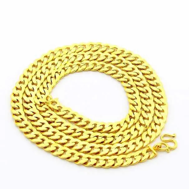 24K Gp Gold Plated Necklace Mens & Women Yellow Gold Golden Jewelry Necklace Yhdn 62 1