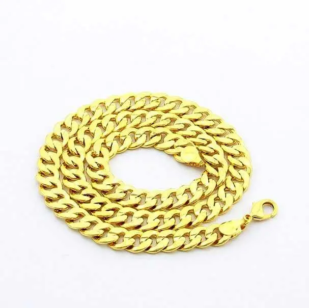 24K Gp Gold Plated Necklace Mens & Women Yellow Gold Golden Jewelry Necklace Yhdn 68 1