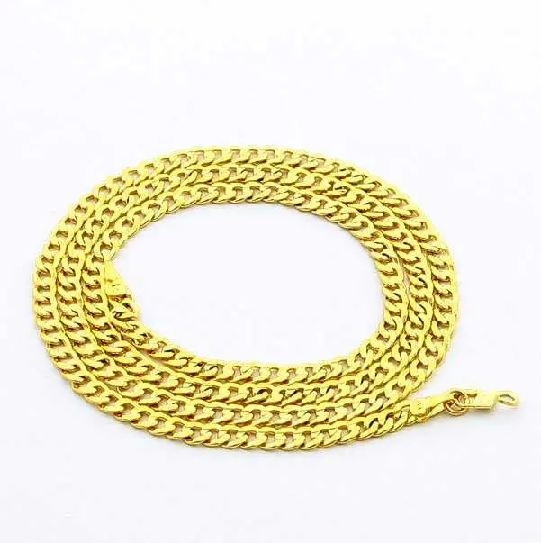 24K Gp Gold Plated Necklace Mens & Women Yellow Gold Golden Jewelry Necklace Yhdn 75 1