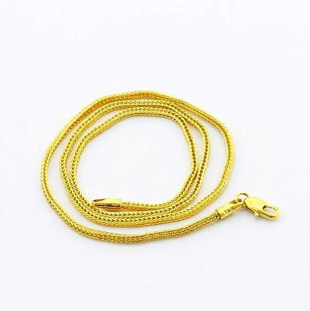24K Gp Gold Plated Necklace Mens & Women Yellow Gold Golden Jewelry Necklace Yhdn 76 1
