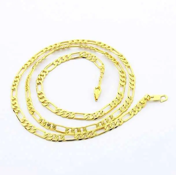 24K Gp Gold Plated Necklace Mens & Women Yellow Gold Golden Jewelry Necklace Yhdn 78 1