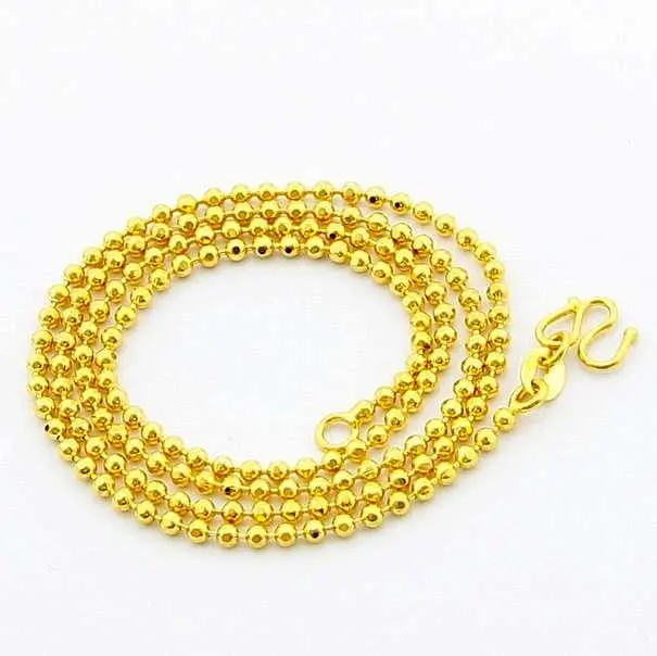24K Gp Gold Plated Necklace Mens & Women Yellow Gold Golden Jewelry Necklace Yhdn 91 1