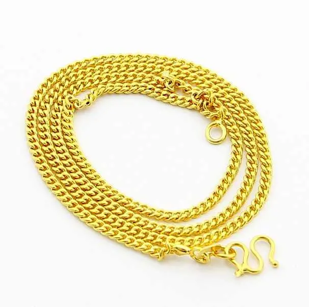 24K Gp Gold Plated Necklace Mens & Women Yellow Gold Golden Jewelry Necklace Yhdn 93 1