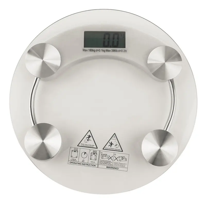 26Cm Round Digital Lcd Tempered Glass Body Scale Bathroom Losing Weight Digital Electronic Body Weighing Scale 2