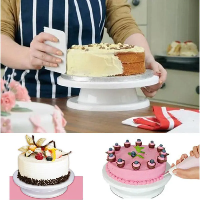 28Cm Cake Turntable Decoration Modelling Tool Display Stand Cake Rotating Mould 55302 1