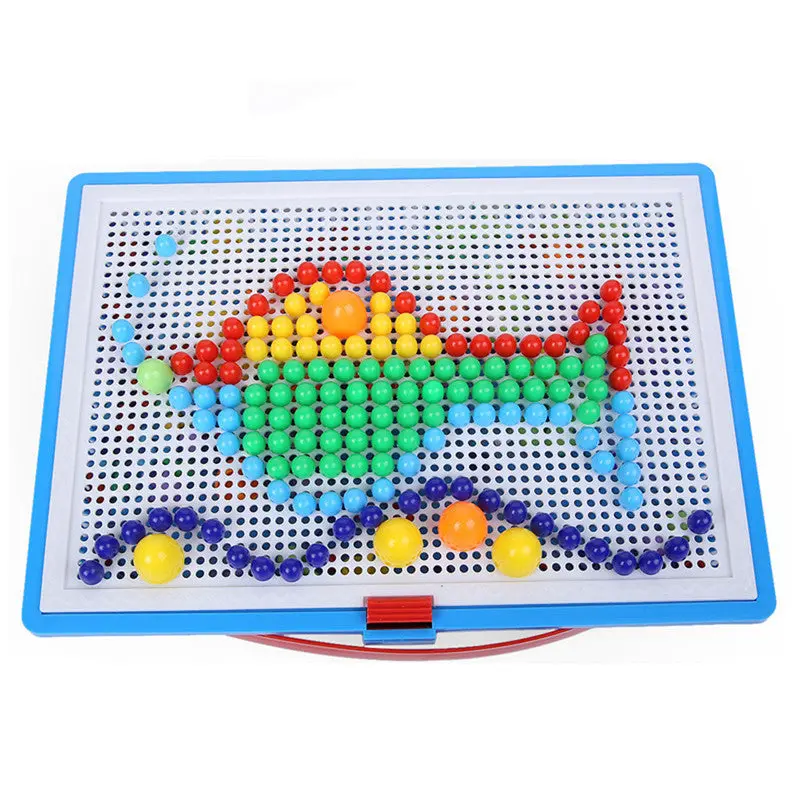 296Pcs Creative Mosaic Toy Picture Puzzle Gifts Children Nail Composite House Keeping Intellectual Developmental Gift 1