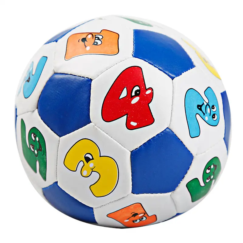 2Pcs 12.5Cm Large Football Toy Balls For Children St Football Soccer Ball Learning Digital Toys Bouncing Rom Color 1
