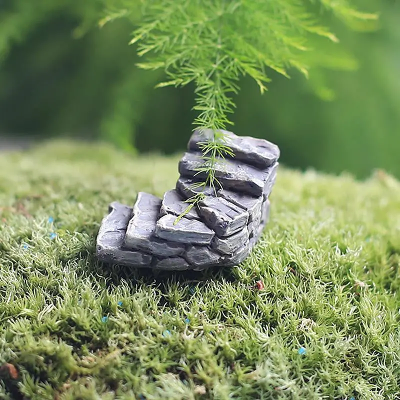2Pcs Artificial Landscaping Mini Stair Step Fairy Garden Decor Micro Landscape 69813 1