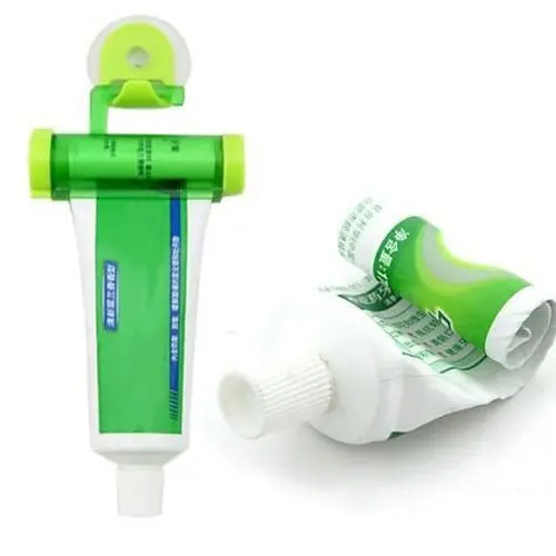 2Pcs Bathroom Portable Plastic Rolling Squeezer Toothpaste Dispenser Tube Partner Holder Sucker Hanging 32513 2