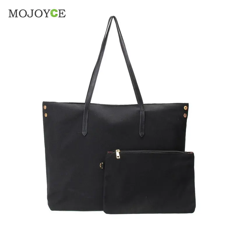 2Pcs Fashion Canvas Bag Retro Shoulder Bag Women Handbag Tote Clutch Bags Handbags Women Famous Brand Small Bolsa Feminina 1